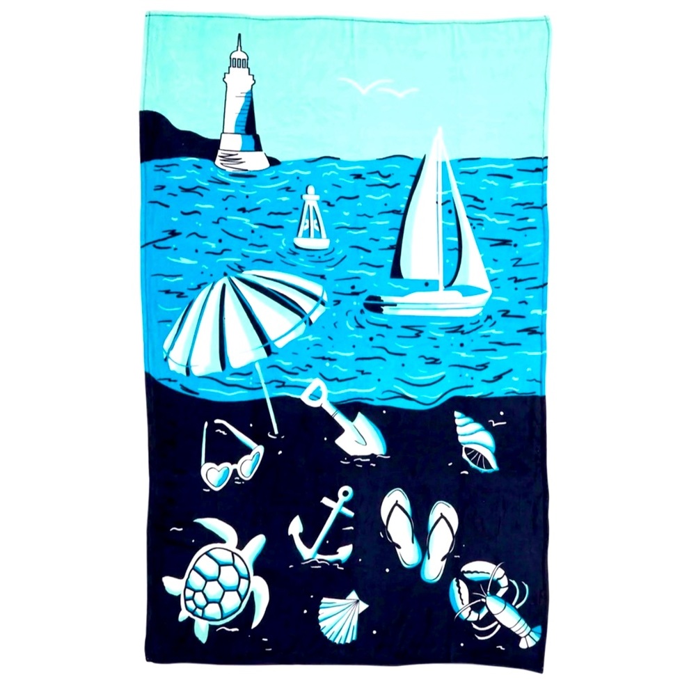 Vera Bradley Cozy Fleece Throw Blanket-Shore Enough